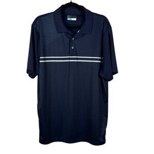 PGA Tour Men's Sporty Casual Short Sleeve Golf Polo Shirt XL Navy Blue